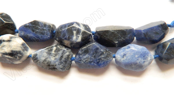 Sodalite  -  Machine Cut Flat Nuggets  16"