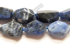 Sodalite  -  Machine Cut Flat Nuggets  16"