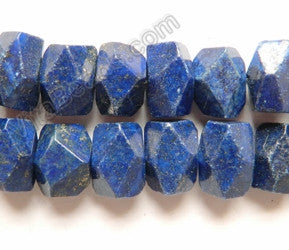 Lapis Lazuli AA  -  Center Drilled Fine Cut Nuggets 16"    12 x 15 x 10 mm