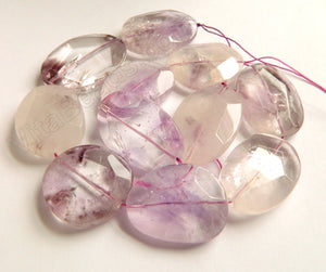 Amethyst Light  -  Faceted Irregular Round Slabs 16"