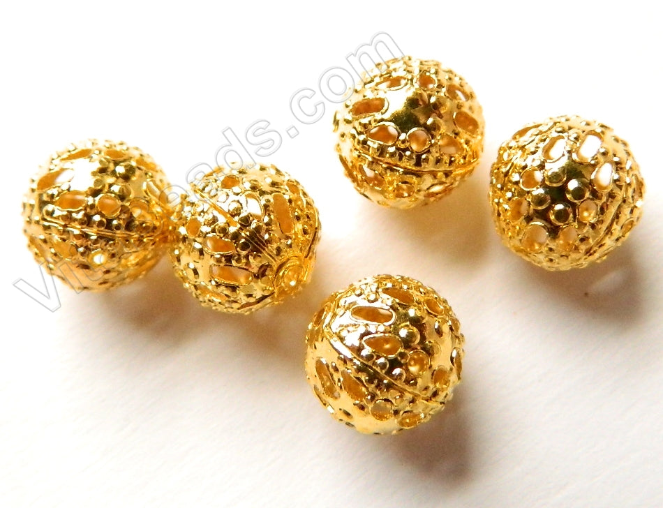 Rhodium Gold Plated Copper Piercing Round Bead