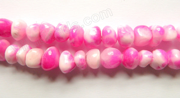 Fuchsia Orchid Jade -  Small Smooth Nuggets  16"
