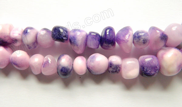 Purple Orchid Jade -  Small Smooth Nuggets  16"