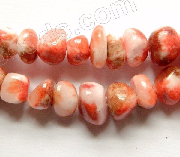 Red Orchid Jade -  Small Smooth Nuggets  16"