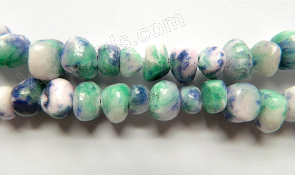 Blue Green Orchid Jade -  Small Smooth Nuggets  16"