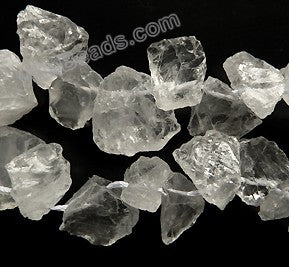 Rough Crystal Natural AAA  -  Top Drilled Free Form Drops  16"