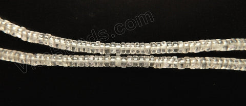 Crystal (Pale Pink)  -  Small Heishi 16"    4x2mm