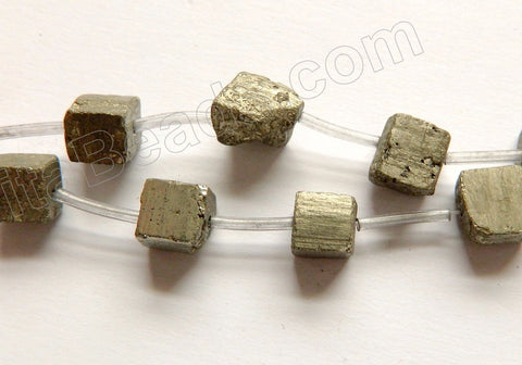 Pyrite Rough  -  Irregular Cube Nuggets w/ Spacer  16"