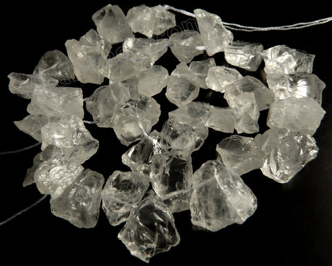 Rough Crystal Natural AAA  -  Top Drilled Free Form Drops  16"