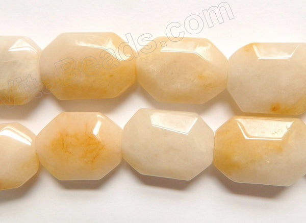 Honey Jade  -  Faceted Rectangle Irregular Slabs 16"