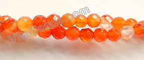 Carnelian Light Mixed  -  Faceted Round  16"