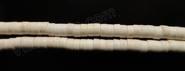 Ivory Crack Turquoise  -  Heishi 16"