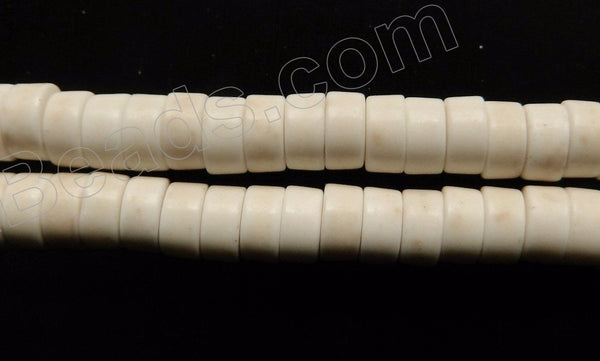 Ivory Crack Turquoise  -  Heishi 16"