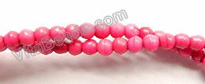 Fuchsia Turquoise  -  Small Smooth Round Beads  16"     2.5 mm