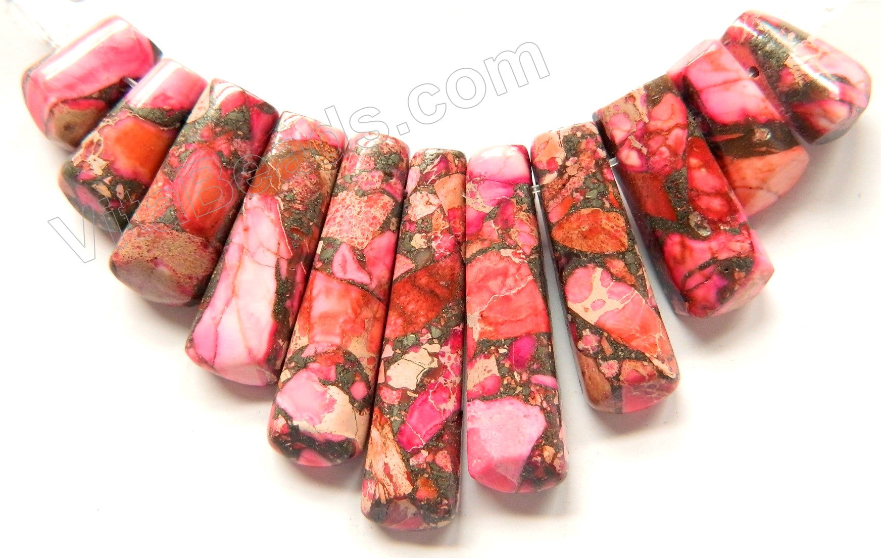 Fuchsia Impression Pyrite Stone   11-Piece Set Pendant