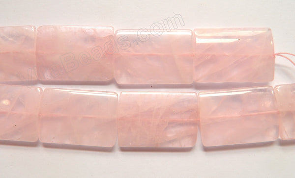 Rose Quartz  -  Big Puff Thin Tubes  16"