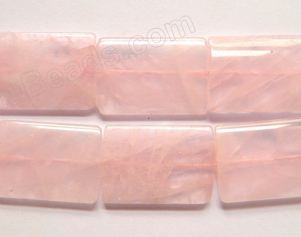 Rose Quartz  -  Big Puff Thin Tubes  16"