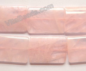 Rose Quartz  -  Big Puff Thin Tubes  16"