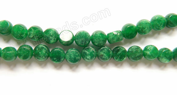Dark Green Jade  -  Thick Flat Coin  16"