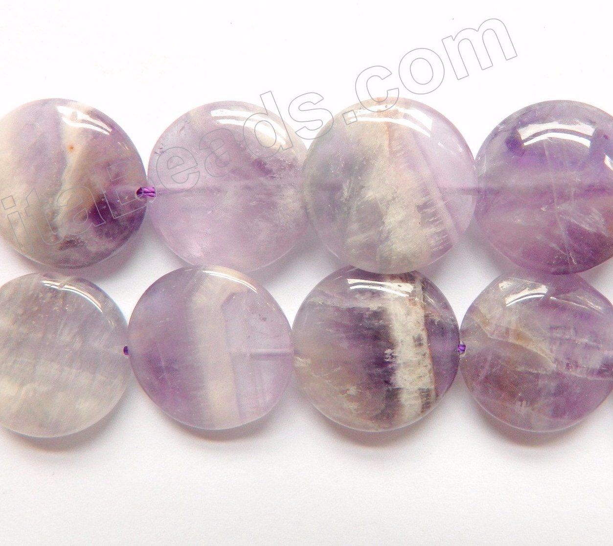 Light Sage Amethyst  -  Puff Coins  16"