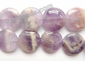 Light Sage Amethyst  -  Puff Coins  16"