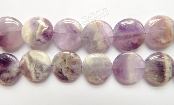 Light Sage Amethyst  -  Puff Coins  16"