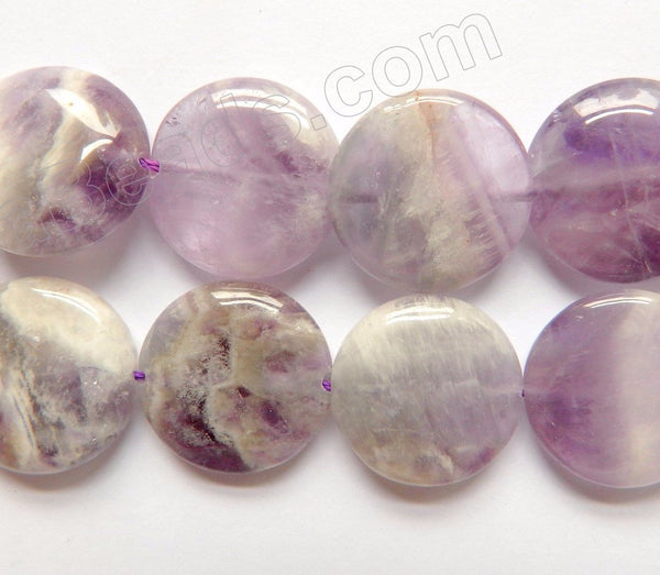 Light Sage Amethyst  -  Puff Coins  16"