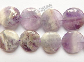 Light Sage Amethyst  -  Puff Coins  16"