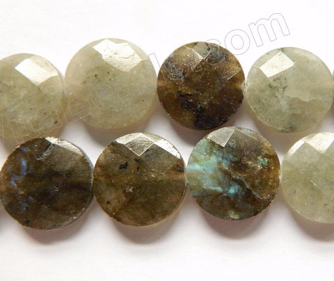 Labradorite  -  Faceted Coins  16"