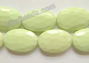 Lemon Chrysophase AAA   -  Faceted Ovals  16"