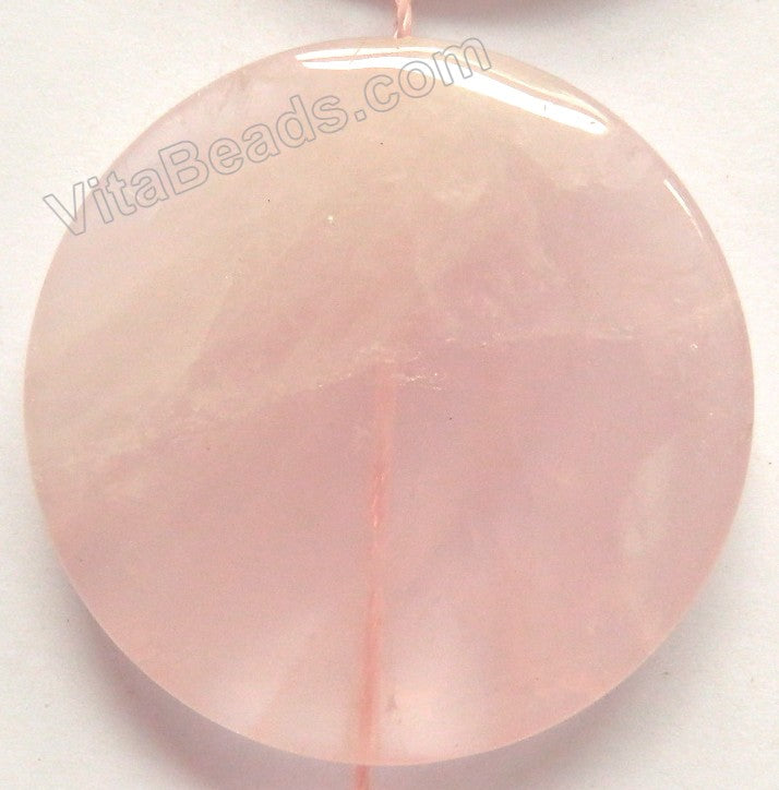 Pendant - Smooth Round Rose Quartz