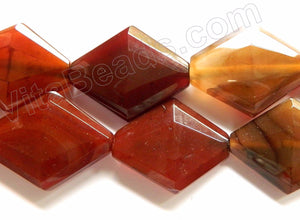 Dark Red Sardonix Agate  -  Faceted Diamond  16"