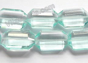 Aqua Crystal  -  Faceted Puff Lantern  16"