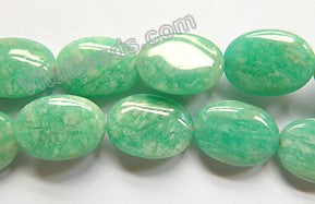 Russian Amazonite Light  -  Puff Ovals 16"