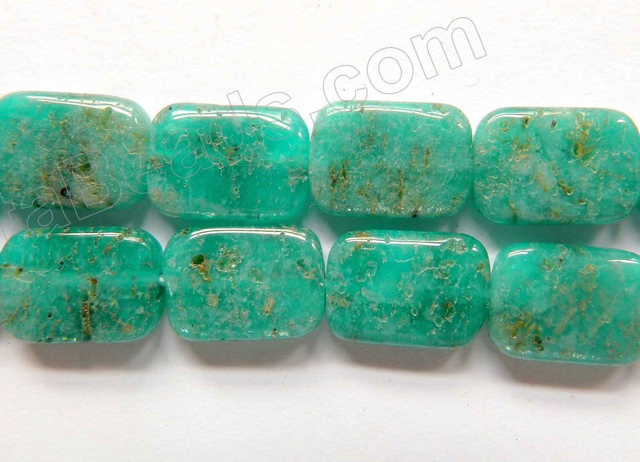 Russia Amazonite Dark  -  Puff Rectangles  16"