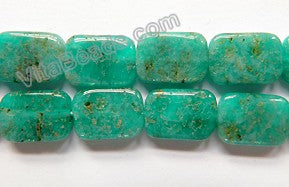 Russia Amazonite Dark  -  Puff Rectangles  16"