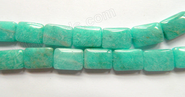 Russia Amazonite Light AAA  -  Puff Rectangles  16"