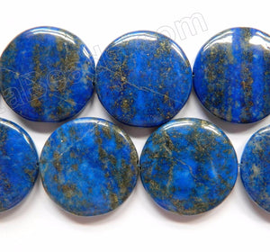 Lapis Lazuli AAA  -  Puff Coins  16"