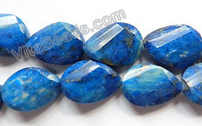 Lapis Lazuli A  -  Twist Faceted Pears  16"