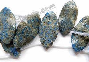 Lapis Lazuli Rough B  -  Top Drilled Wave Marquise  16"