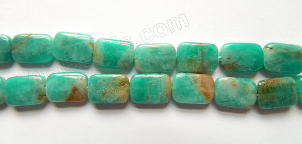 Russia Amazonite w/ Brown  -  Puff Rectangles  16"