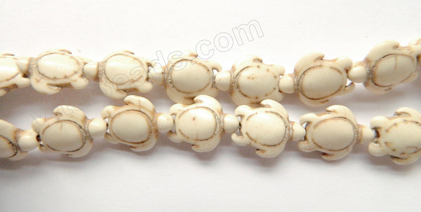 Ivory Turquoise  -  Carved Turtle Strand  16"