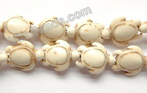 Ivory Turquoise  -  Carved Turtle Strand  16"