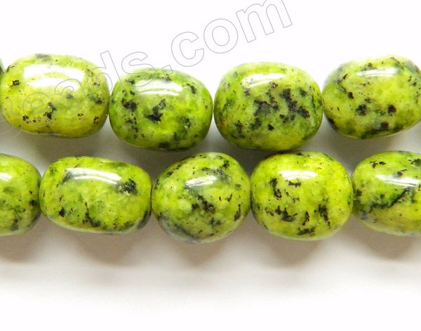 Bright Olive Kiwi Stone  -  Smooth Egg Tumble  16"
