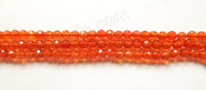 Carnelian AA  -   Small Faceted Round  15.5"