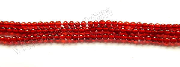 Dark Carnelian AAA  -   Small Smooth Round  15.5"    2mm