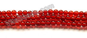 Dark Carnelian AAA  -   Small Smooth Round  15.5"    2mm