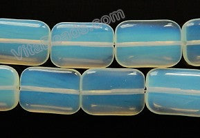 Synthetic White Opal  -  Puff Rectangles  16"