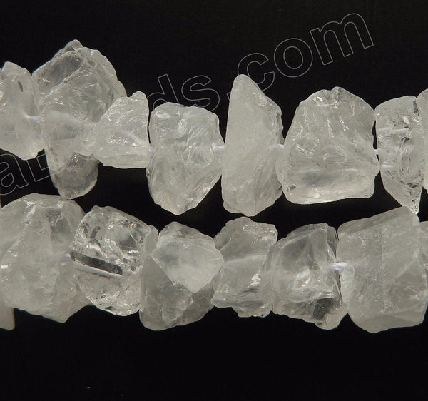 Rough Crystal Natural  -  Center Drilled Rough Nuggets  16"