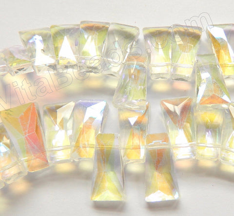 Mystic Pineapple Crystal Quartz  -  Faceted Ladder Top Drilled 10"